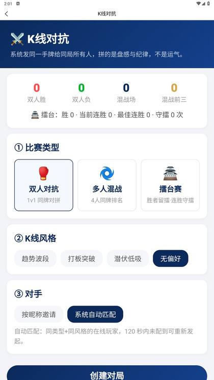 K线对抗界面